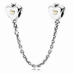 Goedkoopste ๐ Tracelet - Veiligheidskettingen Voor Bedelarmband - Veiligheidsketting Harten Met Kroontjes | 925 Sterling Zilver - Pandora Compatible - Met 925 Zilver Certificaat - In Leuke Cadeauverpakking - Kerst Kado ๐