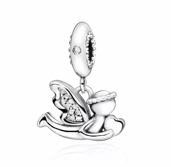 Promo 🤩 Tracelet - Zilveren Bedels - Bedel Vliegende Engel Met Hartje - 925 Sterling Zilver - Pandora Compatible - Met 925 Zilver Certificaat - Sinterklaas En Kerst Cadeau ⌛ 5 Promo 🤩 Tracelet - Zilveren Bedels - Bedel Vliegende Engel Met Hartje - 925 Sterling Zilver - Pandora Compatible - Met 925 Zilver Certificaat - Sinterklaas En Kerst Cadeau ⌛ - Afbeelding 3
