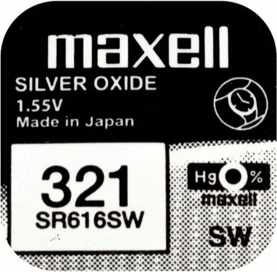 Gloednieuw 🔥 MAXELL 321 / SR616SW Zilveroxide Knoopcel Horlogebatterij 1 (een) Stuks 🛒 3 Gloednieuw 🔥 MAXELL 321 / SR616SW Zilveroxide Knoopcel Horlogebatterij 1 (een) Stuks 🛒