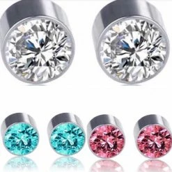 Gloednieuw 👏 Set Magneet -oorbellen- 6 Mm-Wit -Aqua- Roze- Geen Gaatjes Nodig- Charme Bijoux® 👍