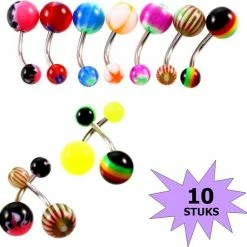 Beste recensies van ⌛ Fako Bijoux® - Navelpiercing - Acryl & RVS - Print - 10 Stuks 🧨