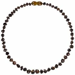 Uitgang ⭐ ForDig Wild Sun Barnsteen Ketting Kind - Amber Ketting - Baltische Barnsteen – 36 Cm – Dark Green 🔔