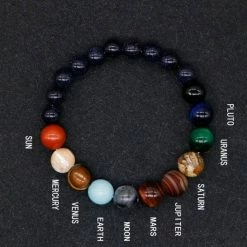 Groothandel ✔️ WiseGoods Chakra Armband Kralen Voor Mannen En Vrouwen - Diverse Kleuren Natuursteen - Planeet - 20 Cm - Elastisch 🤩 -Sieraden-horloges Winkel 550x546 2