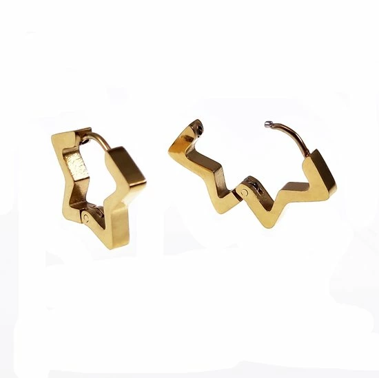 Promo π Esde2 18mm X 14mm Ster Oorbellen Unisex - Stalen Goud Kleur - Orringen β 4 Promo π Esde2 18mm X 14mm Ster Oorbellen Unisex - Stalen Goud Kleur - Orringen β - Afbeelding 2