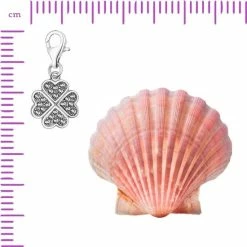 Begroting ✔️ Quiges - Charm Bedel Hanger Klaver Met Zirkonia - Dames - Zilverkleurig - QHC021 ⌛ -Sieraden-horloges Winkel 550x550 1014