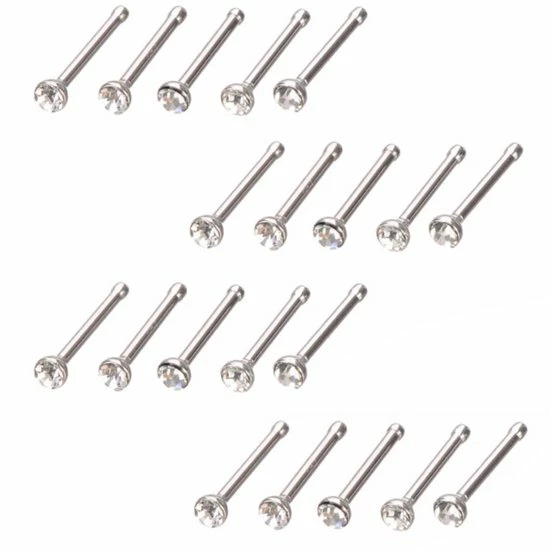 Coupon ✔️ Fako Bijoux® - Neuspiercing - Stud - Staafje Kristal - Wit - 20 Stuks 🤩 3 Coupon ✔️ Fako Bijoux® - Neuspiercing - Stud - Staafje Kristal - Wit - 20 Stuks 🤩