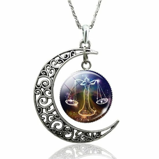 Uitgang π Bixorp Stars Weegschaal / Libra Ketting Met Halve Maan Zilverkleurig - Sterrenbeeld Hanger - Cadeau Voor Haar - Cadeau Voor Sinterklaas - Cadeau Voor Kerst π― 3 Uitgang π Bixorp Stars Weegschaal / Libra Ketting Met Halve Maan Zilverkleurig - Sterrenbeeld Hanger - Cadeau Voor Haar - Cadeau Voor Sinterklaas - Cadeau Voor Kerst π―