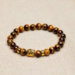 Goedkoopste 💯 Zentana Boeddha Armband - Tijgeroog Goudkleurig - Inzicht 🔥 -Sieraden-horloges Winkel 550x550 1088