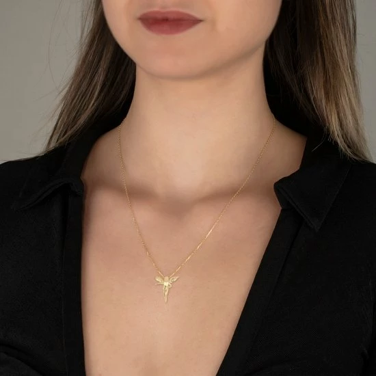 Promo π€© Senay Diamonds And Gold Fancy Ketting Engel, Neckless Angel (14 Karaat Goud) Tijdloos Spiritueel Collier Trendy Energetisch Minimalistisch Massief Goud Bedel Meisje | Cadeau Voor Vrouw π 4 Promo π€© Senay Diamonds And Gold Fancy Ketting Engel, Neckless Angel (14 Karaat Goud) Tijdloos Spiritueel Collier Trendy Energetisch Minimalistisch Massief Goud Bedel Meisje | Cadeau Voor Vrouw π - Afbeelding 2