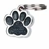 Groothandel 🎁 No Evil Hanger Hondenpootje Zwart Zilver Met Glitter 15x20 Mm Met Ring ⭐ -Sieraden-horloges Winkel 550x550 1131