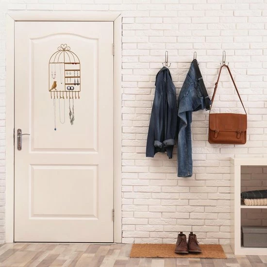 Groothandel β Relaxdays Sieradenhouder Muur - Sieradenrekje - Rekje Voor Kettingen - Sieraden Organizer - Goud π 5 Groothandel β Relaxdays Sieradenhouder Muur - Sieradenrekje - Rekje Voor Kettingen - Sieraden Organizer - Goud π - Afbeelding 3