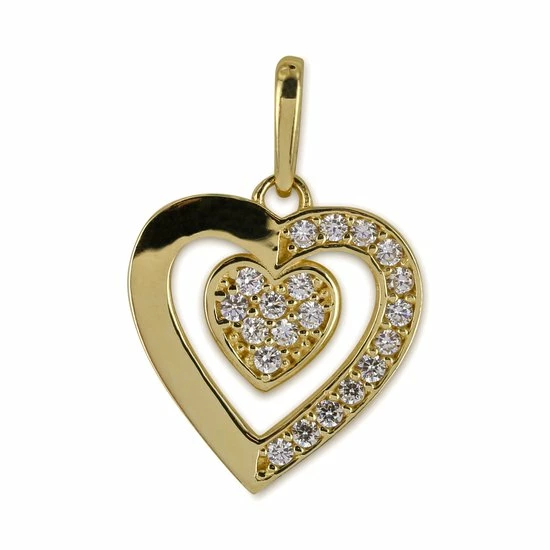 Nieuw π Silventi 9NBSAM-G210514 Gouden Hanger - Dames - Hartje - Zirkonia - 11,8 X 11,5 Mm - 14 Karaat - Goud π 3 Nieuw π Silventi 9NBSAM-G210514 Gouden Hanger - Dames - Hartje - Zirkonia - 11,8 X 11,5 Mm - 14 Karaat - Goud π