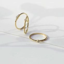 Gloednieuw ⭐ Lucardi - Dames Ring Goldplated Bolletjes Met Zirkonia - Ring - Cadeau - Echt Zilver - Goudkleurig 🤩 -Sieraden-horloges Winkel 550x550 1188