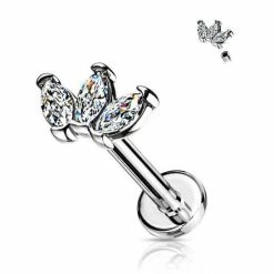 Beste Pirce 👏 LMPiercings NL Piercing Triple Marquise 8mm 🛒