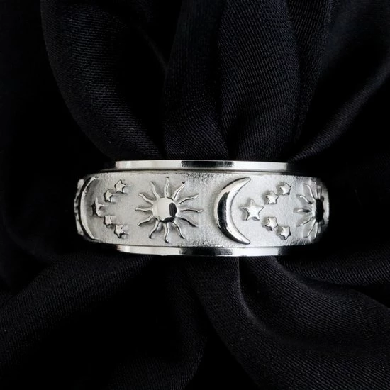 Uitgang π Despora Anxiety Ring - (zon Maan) - Stress Ring - Fidget Ring - Draaibare Ring - Angst Ring - Spinner Ring - Zilver Kleurig - (16.50 Mm / Maat 52) π 10 Uitgang π Despora Anxiety Ring - (zon Maan) - Stress Ring - Fidget Ring - Draaibare Ring - Angst Ring - Spinner Ring - Zilver Kleurig - (16.50 Mm / Maat 52) π - Afbeelding 8