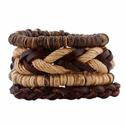 Beste Pirce 🌟 Joboly Leren Armband Set - Zwart Bruin - Heren 🔔