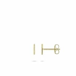 Groothandel 🧨 Jewels Inc. - Oorbellen - Oorstekers Staaf Gedraaid - 7mm X 1mm - 14 Karaat Geelgoud 🔥 -Sieraden-horloges Winkel 550x550 1234