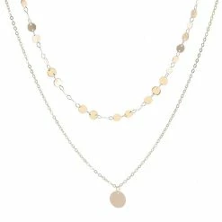 Uitgang ๐ฅ Miresa Coin Muntjes Ketting - Layerketting - Goudkleurig 35 & 45 + 5cm โ๏ธ