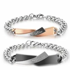 Flash-uitverkoop 👍 TrendFox Valentijn Cadeautje Voor Hem En Haar - Love Wave Armband Set - Valentijnsdag - Armband Dames - Armband Mannen - Sinterklaas Cadeautjes 🌟 -Sieraden-horloges Winkel 550x550 1339