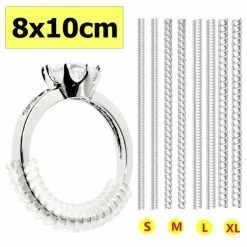 Promo 😉 Fako Bijoux® - Ringverkleiner Set - Ring Verkleiner - 8 Stuks Van 10cm - Transparant 😍