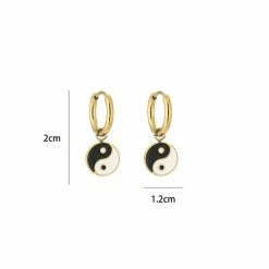 Kopen 🔥 Michelle Bijoux Oorhangers Yin-Yang Goud JE14182 😀 -Sieraden-horloges Winkel 550x550 147