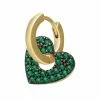 Beste deal 👏 Fliex - Oorring - Hartje - Steentjes - Goudkleurig - Groen - 1x 🔔 -Sieraden-horloges Winkel 550x550 164