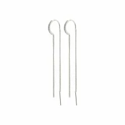 Beste deal 👏 Pilgrim Oorbellen Blossom - Sieraden Vrouw - Gerecycled - Zilverkleurig - Lengte 1,5 Mm - Hoogte 70 Mm 🛒