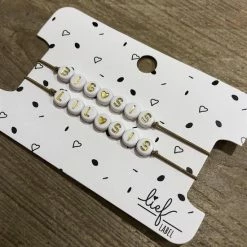 Top 10 🥰 Lief Label Armbandjes Beige Big & Lil Sis ✔️