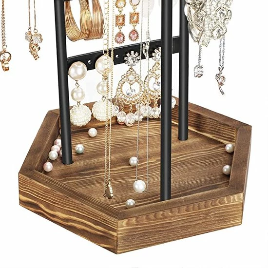 Beste Pirce 🧨 SONGMICS Sieraden Display Stand Houder, Metaal En Hout Sieradenboom, Voor Kettingen, Armbanden, Oorbellen, Studs, Ringen, Cadeau-idee ⭐ 5 Beste Pirce 🧨 SONGMICS Sieraden Display Stand Houder, Metaal En Hout Sieradenboom, Voor Kettingen, Armbanden, Oorbellen, Studs, Ringen, Cadeau-idee ⭐ - Afbeelding 3
