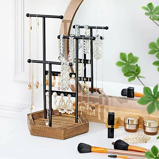 Beste Pirce 🧨 SONGMICS Sieraden Display Stand Houder, Metaal En Hout Sieradenboom, Voor Kettingen, Armbanden, Oorbellen, Studs, Ringen, Cadeau-idee ⭐ 6 Beste Pirce 🧨 SONGMICS Sieraden Display Stand Houder, Metaal En Hout Sieradenboom, Voor Kettingen, Armbanden, Oorbellen, Studs, Ringen, Cadeau-idee ⭐ - Afbeelding 4