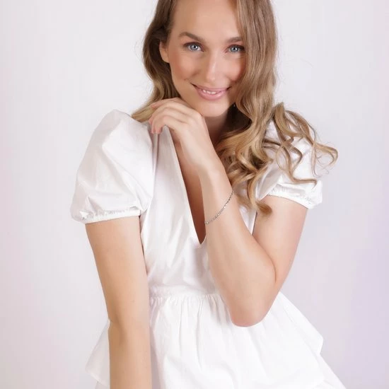 Nieuw 🤩 Lucardi - Dames Armband Griekse Schakel - Echt Zilver - Armband - Cadeau - 19 Cm - Zilverkleurig ✨ 5 Nieuw 🤩 Lucardi - Dames Armband Griekse Schakel - Echt Zilver - Armband - Cadeau - 19 Cm - Zilverkleurig ✨ - Afbeelding 3