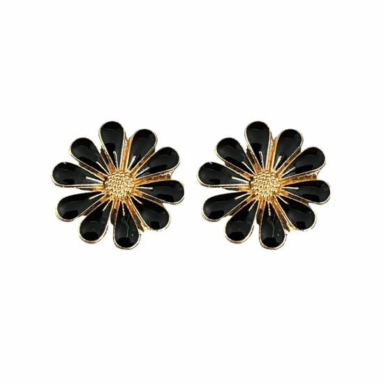 Aanbiedingen β Clip Oorbellen-Madelief-Zwart-2 Cm- Goudkleurig-geen Gaatje-Charme Bijoux π 3 Aanbiedingen β Clip Oorbellen-Madelief-Zwart-2 Cm- Goudkleurig-geen Gaatje-Charme Bijoux π