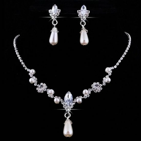 Goedkoopste π PaCaZa Sieraden Set Met Ivoorkleurige Parels En Kristallen π 3 Goedkoopste π PaCaZa Sieraden Set Met Ivoorkleurige Parels En Kristallen π