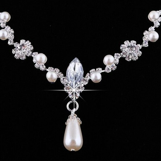 Goedkoopste π PaCaZa Sieraden Set Met Ivoorkleurige Parels En Kristallen π 5 Goedkoopste π PaCaZa Sieraden Set Met Ivoorkleurige Parels En Kristallen π - Afbeelding 3