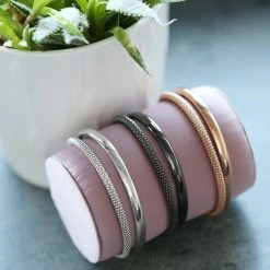 Korting ✔️ Lucardi - Gerecycled Zilveren Set Met Twee Armbanden 👏 -Sieraden-horloges Winkel 550x550 267