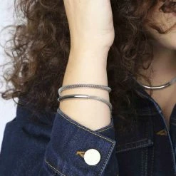 Korting ✔️ Lucardi - Gerecycled Zilveren Set Met Twee Armbanden 👏 -Sieraden-horloges Winkel 550x550 269