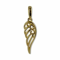 Hete verkoop ๐ Silventi 9NBSAM-G190680 Gouden Hangertje - Dames - Vleugel - 14 X 5 Mm - 14 Karaat - Bedel - Goud ๐