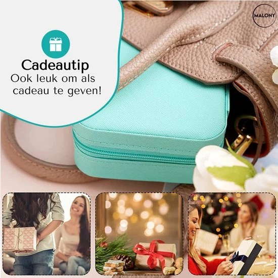 Goedkoopste ๐ Malony® Luxe Sieradendoos - Sieradenhouder - Juwelendoos - Compact – PU Leer - Licht Blauw ๐ 7 Goedkoopste ๐ Malony® Luxe Sieradendoos - Sieradenhouder - Juwelendoos - Compact – PU Leer - Licht Blauw ๐ - Afbeelding 5