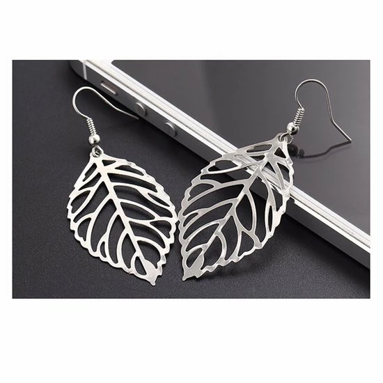 Uitgang π― Yada Oorhangers Blad Leaf - Zilverkleurig π€© 4 Uitgang π― Yada Oorhangers Blad Leaf - Zilverkleurig π€© - Afbeelding 2