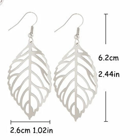 Uitgang π― Yada Oorhangers Blad Leaf - Zilverkleurig π€© 6 Uitgang π― Yada Oorhangers Blad Leaf - Zilverkleurig π€© - Afbeelding 4