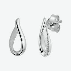 Top 10 🎁 YO&NO - Oorbellen - Zilver - Oorknoppen - Druppel - Mat - Steker - 6,5/14,5mm - Sieraden Vrouw - Gerhodineerd - Zilver 925 🔥