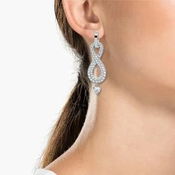 Flash-uitverkoop 🌟 Malinsi Oorbellen Dames - Infinity Liefde - Zirkonia Stenen - Meisje - Zilver Messing - Verjaardag - Cadeau Voor Haar - Vrouw - Sinterklaas & Kerst ⭐ -Sieraden-horloges Winkel 550x550 341