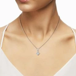 Uitgang 😍 Yolora Dames Ketting Met Hanger En Kalpa Camaka Kristal - Zilver Kleurig - 18K Witgoud Verguld - Cadeauverpakking 🌟 -Sieraden-horloges Winkel 550x550 354