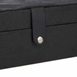 Beste Pirce ✔️ Relaxdays Sieradendoos - Juwelendoosje - Vakken - Sieradenkistje - Fluweel - Lederlook - Zwart 😍 -Sieraden-horloges Winkel 550x550 360