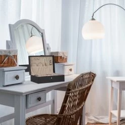 Beste Pirce ✔️ Relaxdays Sieradendoos - Juwelendoosje - Vakken - Sieradenkistje - Fluweel - Lederlook - Zwart 😍 -Sieraden-horloges Winkel 550x550 366