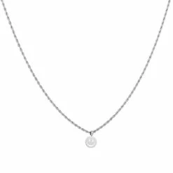 Beste deal ✨ Michelle Bijoux Ketting Smiley Gedraaid Zilver JE13397 😉