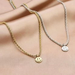 Beste deal ✨ Michelle Bijoux Ketting Smiley Gedraaid Zilver JE13397 😉 -Sieraden-horloges Winkel 550x550 370