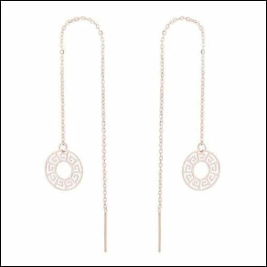 Gloednieuw π Aramat Jewels ® - Stalen Doortrekoorbellen Rosékleurig Boho Dames βοΈ 6 Gloednieuw π Aramat Jewels ® - Stalen Doortrekoorbellen Rosékleurig Boho Dames βοΈ - Afbeelding 4