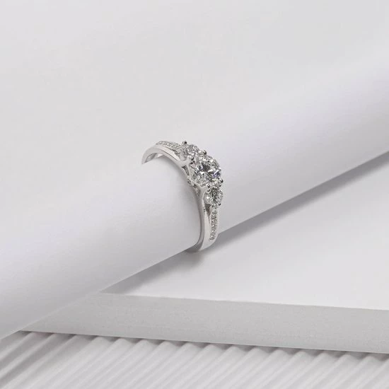 Hete verkoop π Lucardi - Dames Ring Met Zirkonia - Ring - Cadeau - Echt Zilver - Zilverkleurig π 5 Hete verkoop π Lucardi - Dames Ring Met Zirkonia - Ring - Cadeau - Echt Zilver - Zilverkleurig π - Afbeelding 3