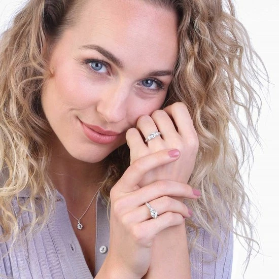 Hete verkoop π Lucardi - Dames Ring Met Zirkonia - Ring - Cadeau - Echt Zilver - Zilverkleurig π 6 Hete verkoop π Lucardi - Dames Ring Met Zirkonia - Ring - Cadeau - Echt Zilver - Zilverkleurig π - Afbeelding 4